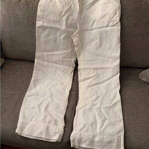 J. Jill White Linen Trousers